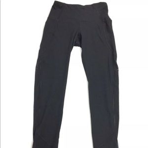 Yogalicious Athletic Black Mesh Calf High Waist